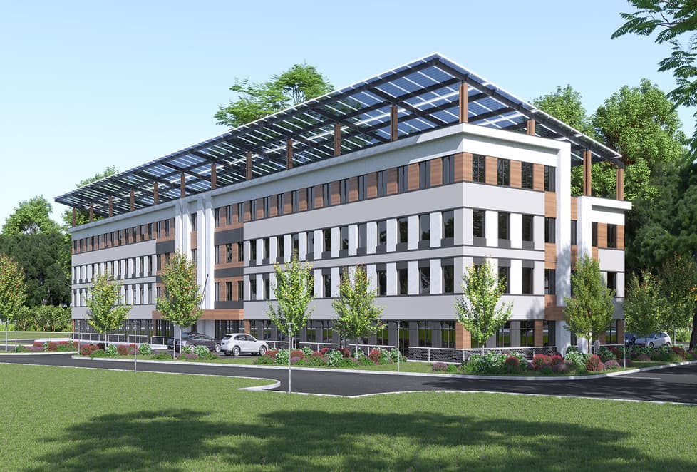 Wellington East, a office & retail property in Aurora, ON financed by Oakbank Capital Group